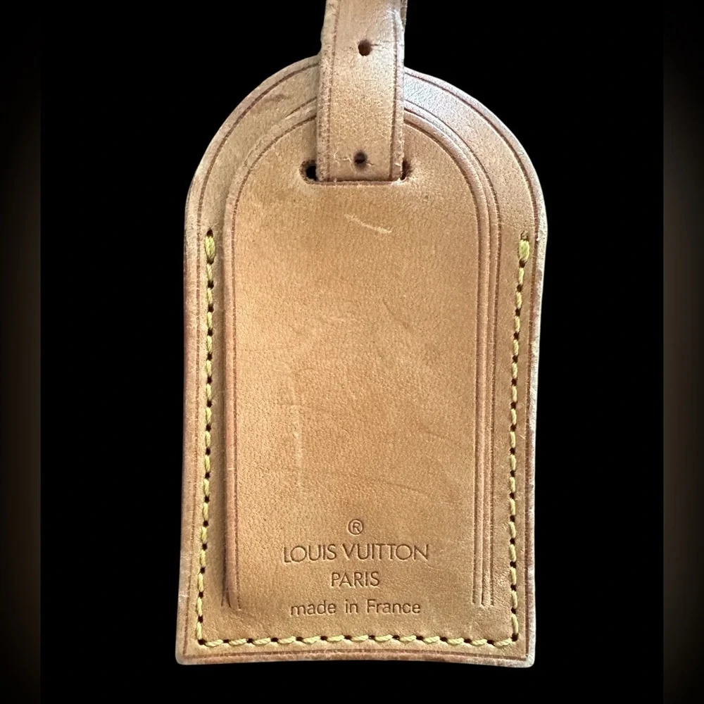 Authentic Louis Vuitton Vachetta Luggage Tag and Poignet